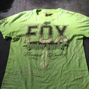 Fox lime green men’s medium tee